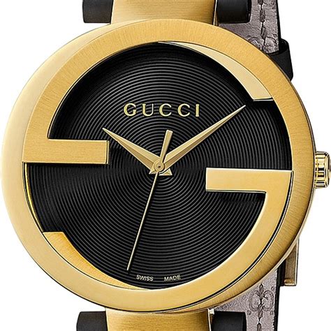 gucci gold interlocking g watch|Gucci 126.2 men's wrist watch.